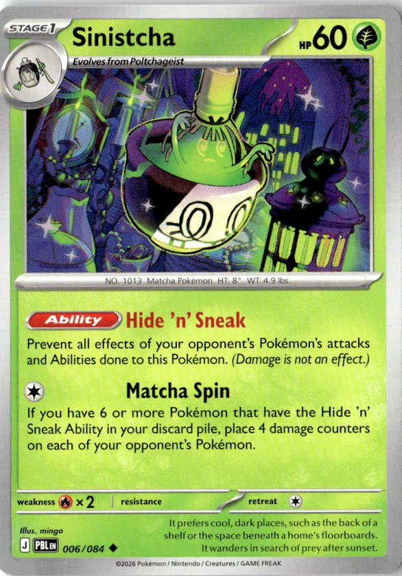2026 Pokemon Mega Evolution Sinistcha graded slab