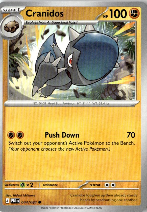 2026 Pokemon Mega Evolution Cranidos graded slab