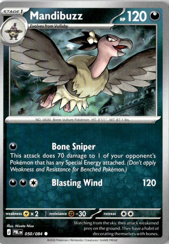 2026 Pokemon Mega Evolution Mandibuzz graded slab