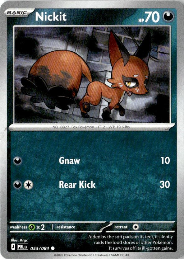 2026 Pokemon Mega Evolution Nickit graded slab