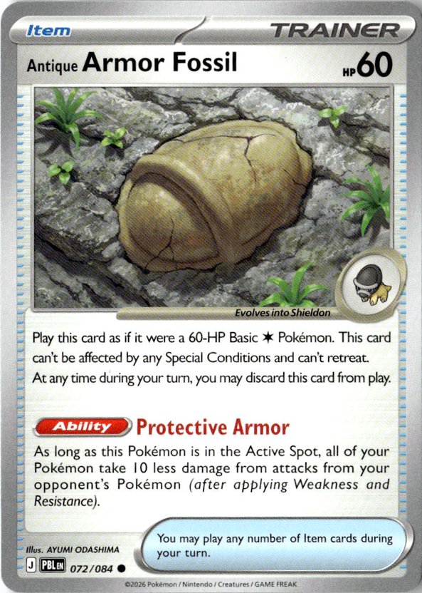 2026 Pokemon Mega Evolution Antique Armor Fossil graded slab