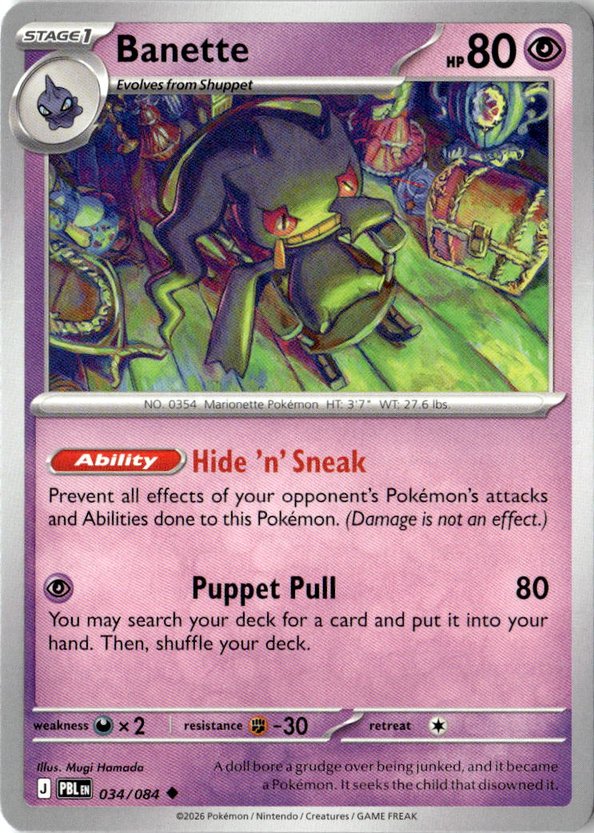 2026 Pokemon Mega Evolution Banette graded slab