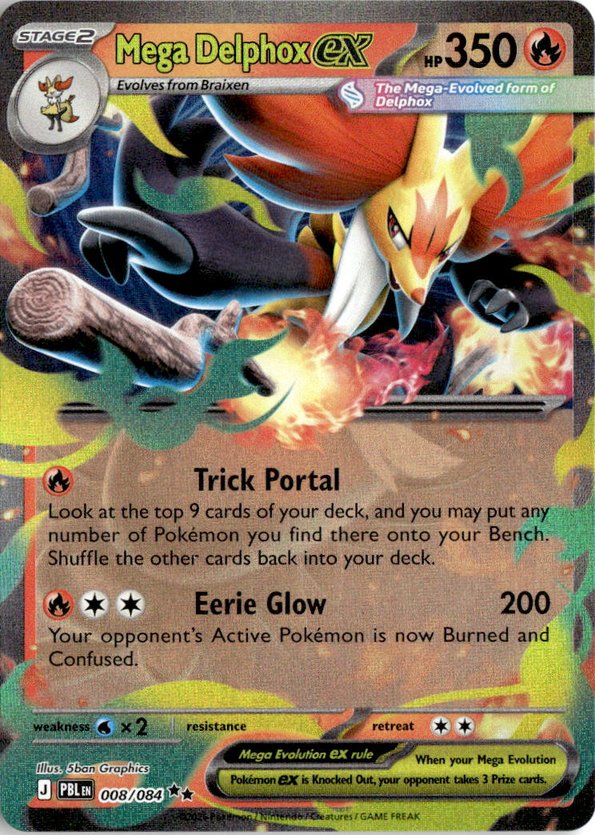 2026 Pokemon Mega Evolution Mega Delphox Ex graded slab