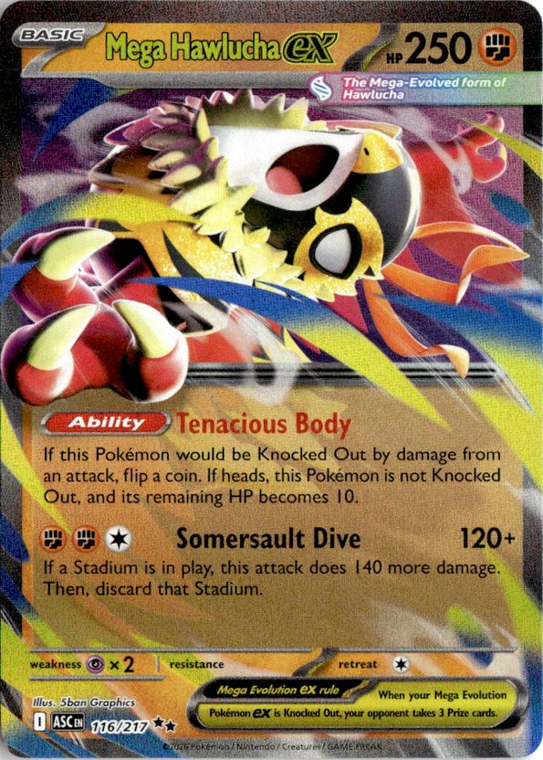 2026 Pokemon Mega Evolution Mega Hawlucha Ex graded slab