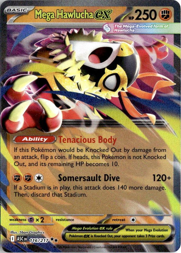 2026 Pokemon Mega Evolution Mega Hawlucha Ex graded slab