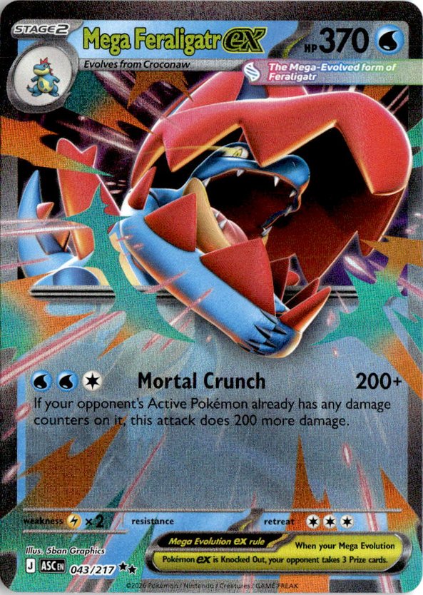 2026 Pokemon Mega Evolution Mega Feraligatr Ex graded slab