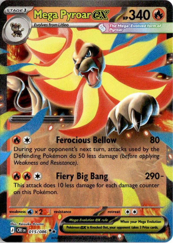 2026 Pokemon Mega Evolution Mega Pyroar Ex graded slab