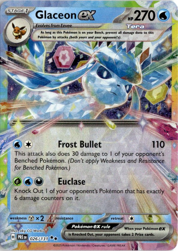 2025 Pokemon Scarlet And Violet GlaceonEX graded slab