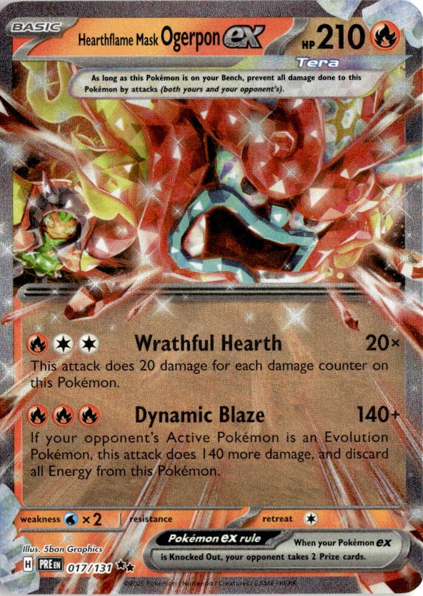 2025 Pokemon Scarlet And Violet Hearthflame Mask Ogerpon Ex graded slab