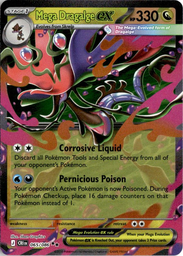 2026 Pokemon Mega Evolution Mega DragalgeEX graded slab