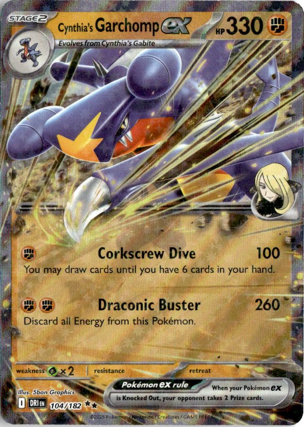2025 Pokemon Scarlet And Violet Cynthia's GarchompEX graded slab