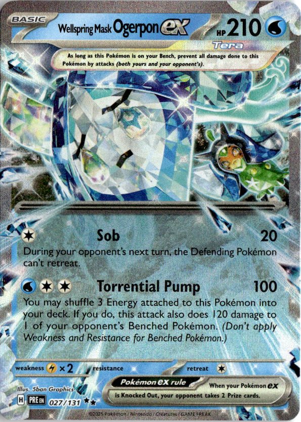 2025 Pokemon Scarlet And Violet Wellspring Mask OgerponEX graded slab