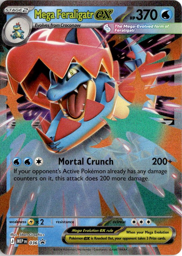 2025 Pokemon Mega Evolution Mega Feraligatr Ex graded slab