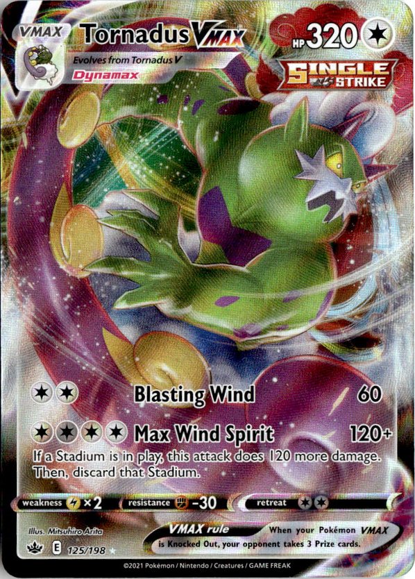 2021 Pokemon Sword And Shield TornadusVMAX graded slab