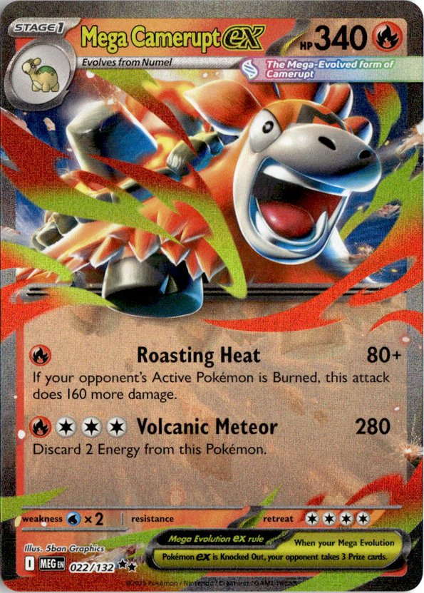 2025 Pokemon Mega Evolution Mega CameruptEX graded slab