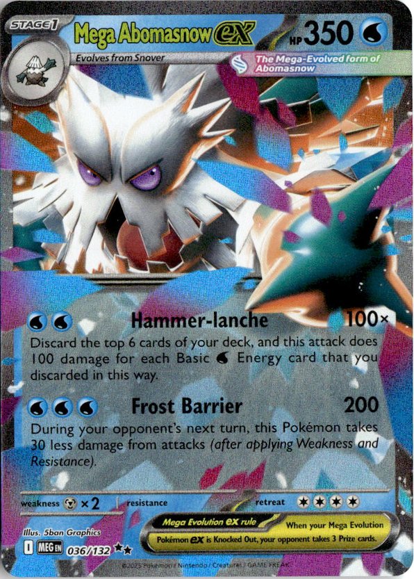 2025 Pokemon Mega Evolution Mega AbomasnowEX graded slab