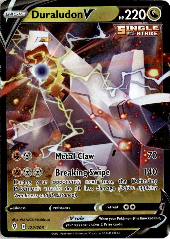 2021 Pokemon Sword And Shield Duraludon V graded slab