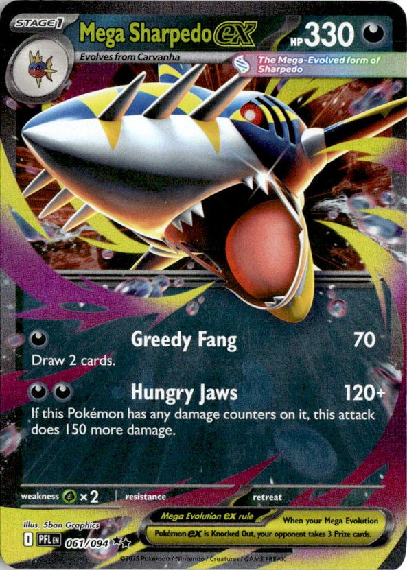 2025 Pokemon Mega Evolution Mega SharpedoEX graded slab
