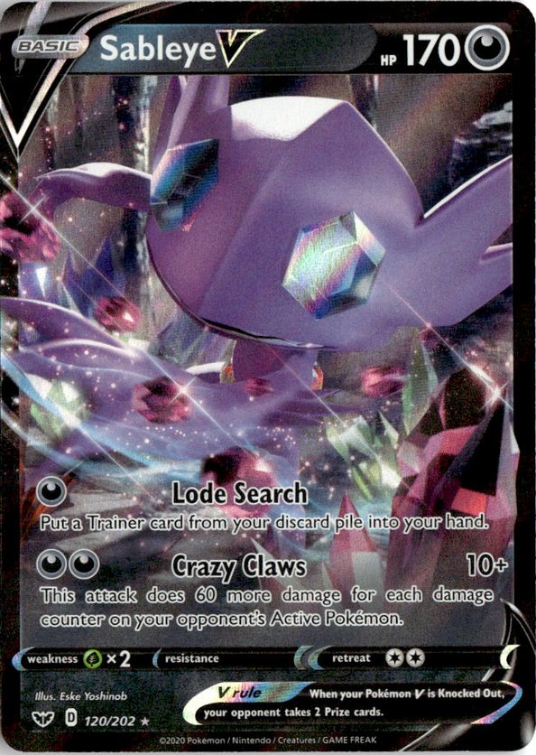 2020 Pokemon Sword And Shield SableyeV graded slab