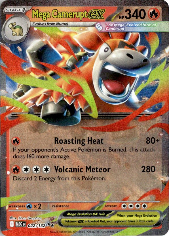 2025 Pokemon Mega Evolution Mega Camerupt Ex graded slab