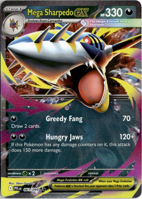 Mega Sharpedo Ex graded slab