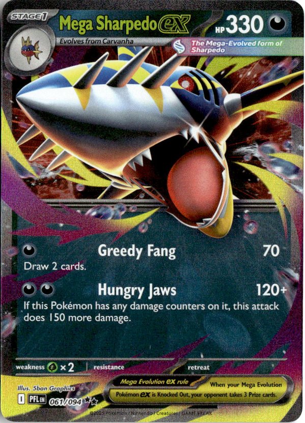 Mega Sharpedo Ex graded slab