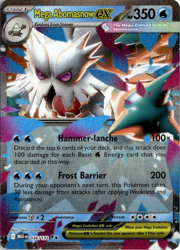 2025 Pokemon Mega Evolution Mega Abomasnow Ex graded slab
