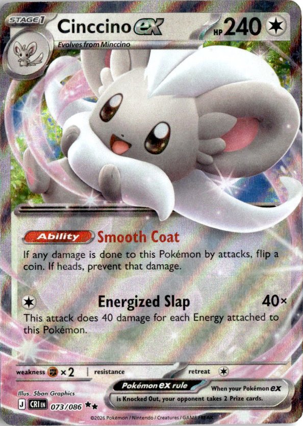 2026 Pokemon Mega Evolution CinccinoEX graded slab