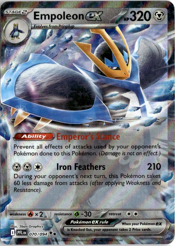2025 Pokemon Mega Evolution Empoleon Ex graded slab