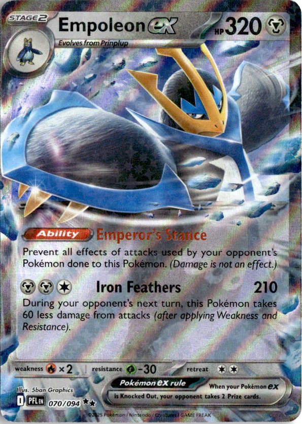 2025 Pokemon Mega Evolution Empoleon Ex graded slab