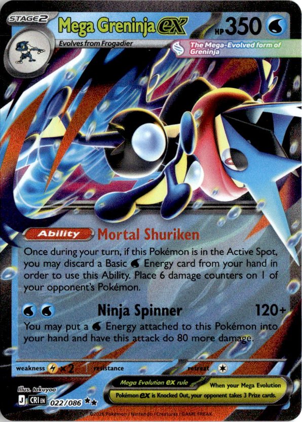 2026 Pokemon Mega Evolution Mega GreninjaEX graded slab