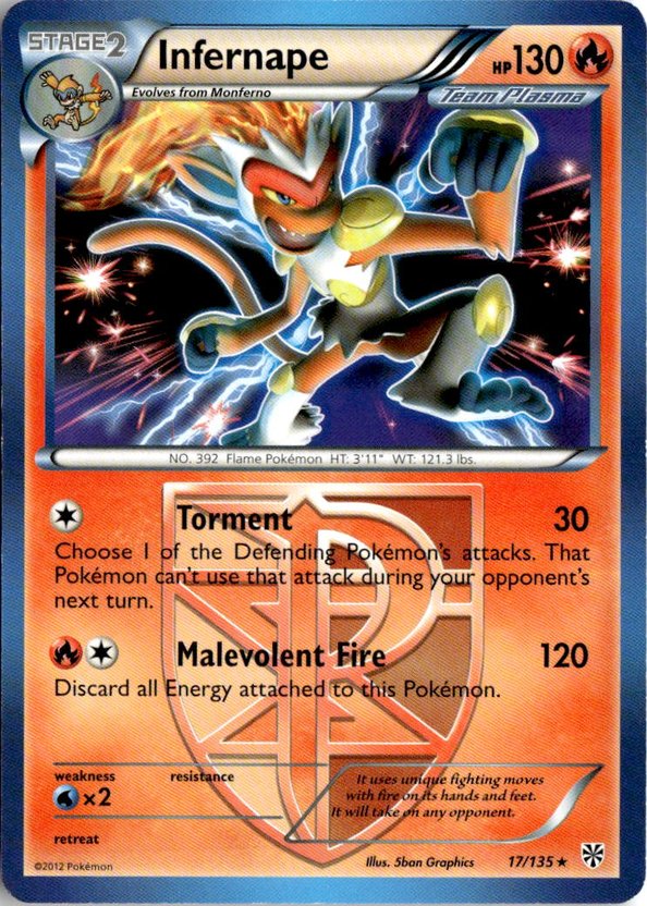 2013 Pokemon Black And White Infernape graded slab