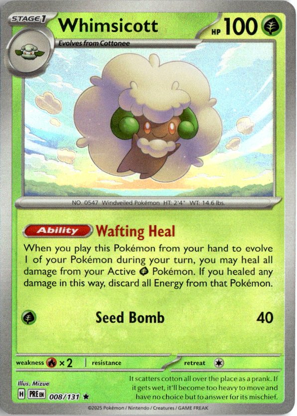2024 Pokemon Scarlet And Violet Whimsicott graded slab