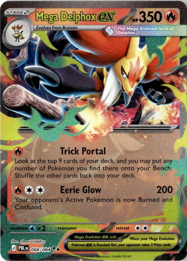 2026 Pokemon Mega Evolution Mega Delphox Ex graded slab