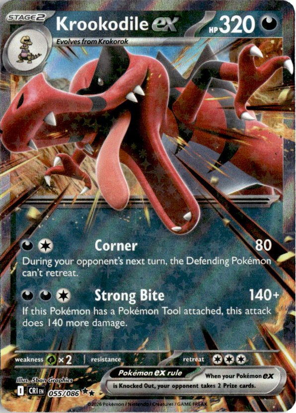2026 Pokemon Mega Evolution KrookodileEX graded slab