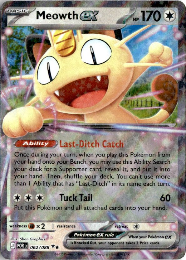 2026 Pokemon Mega Evolution MeowthEX graded slab