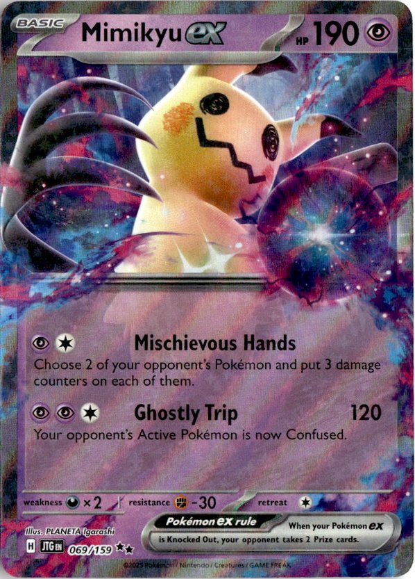 2025 Pokemon Scarlet And Violet Mimikyu Ex graded slab
