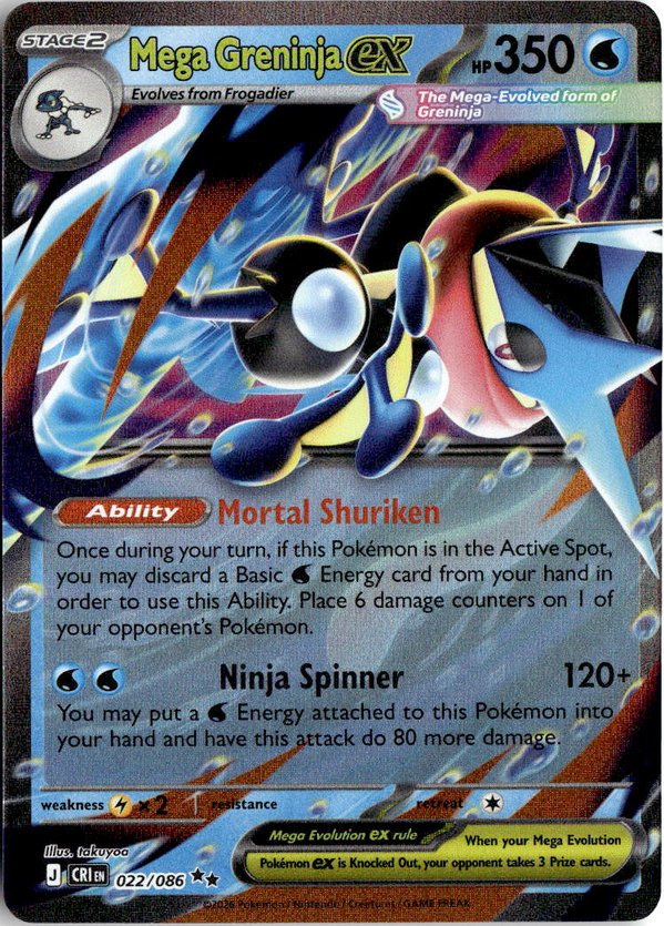 2026 Pokemon Mega Evolution Mega GreninjaEX graded slab