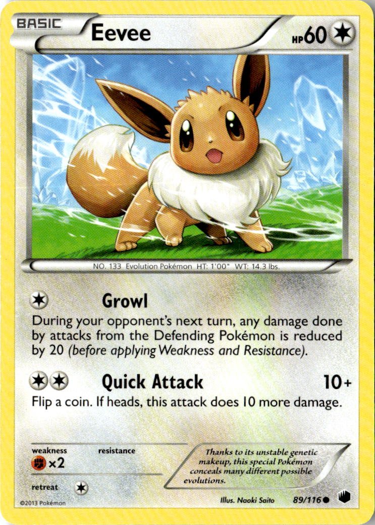 2013 Pokemon Black And White Eevee graded slab