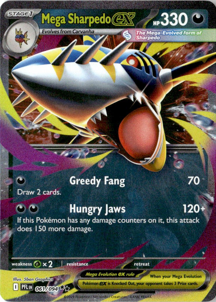 2025 Pokemon Mega Evolution Mega SharpedoEX graded slab
