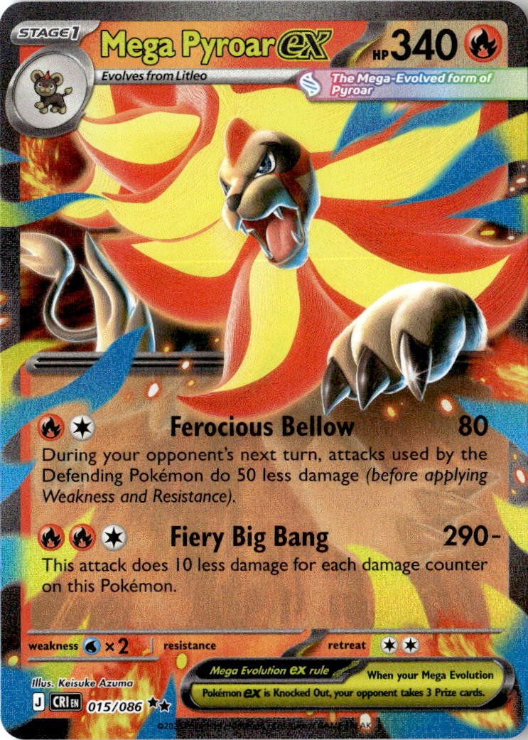 2026 Pokemon Mega Evolution Mega Pyroar Ex graded slab