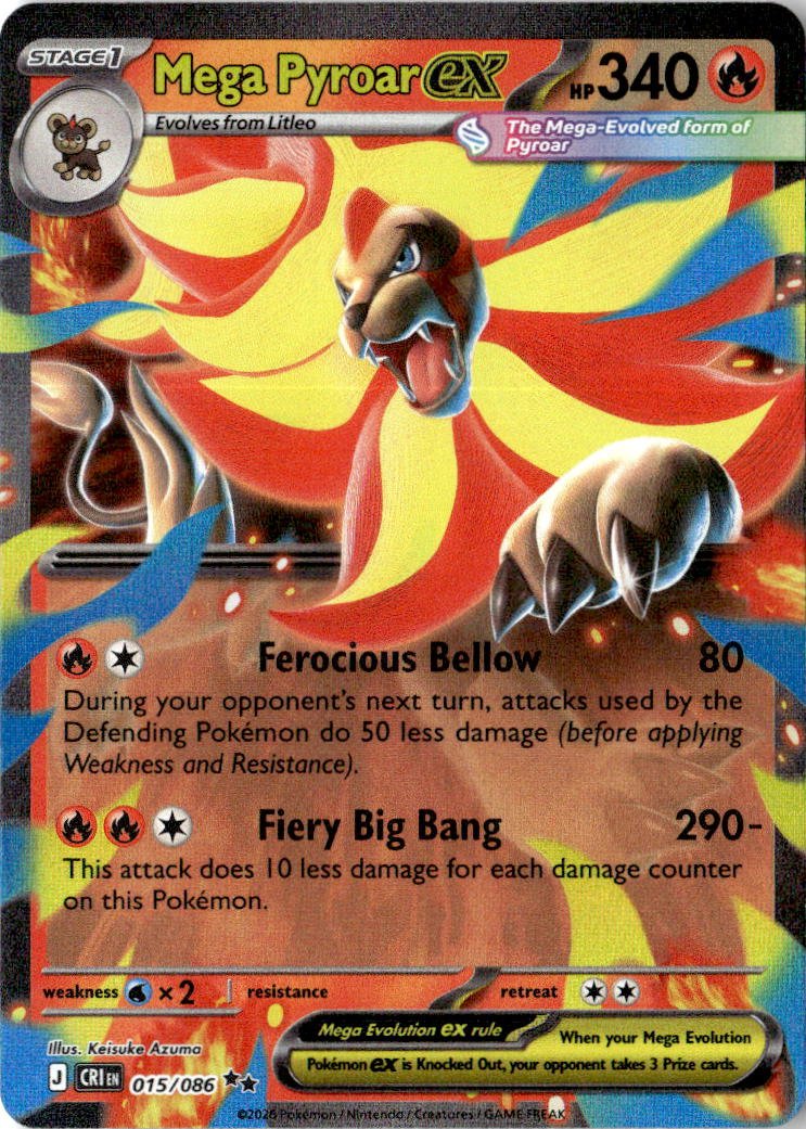 Mega Pyroar Ex graded slab
