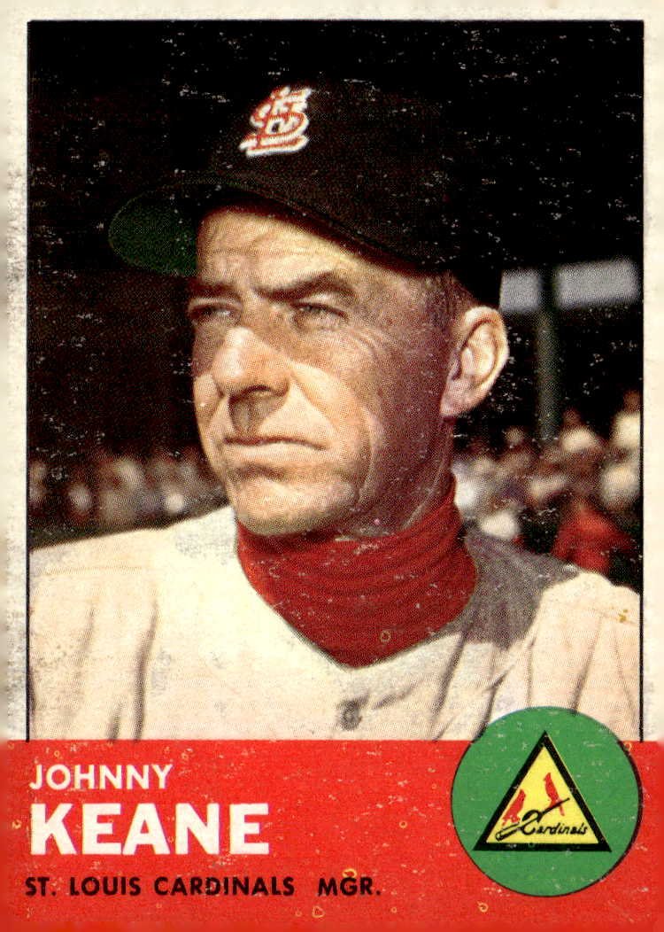 1963 Topps Johnny Keane graded slab