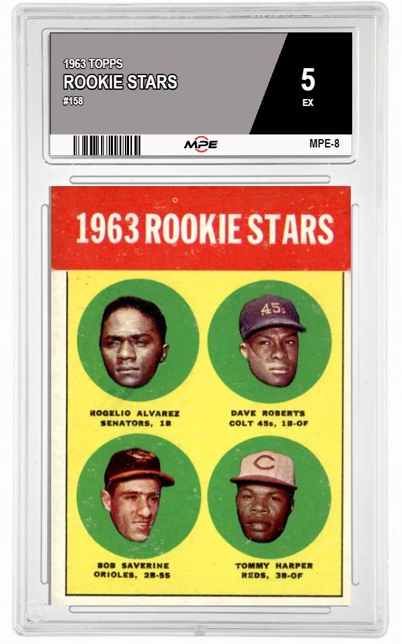 1963 TOPPS #158 ROOKIE STARS MPE 5 EX — graded card auctioned from the MPE vault