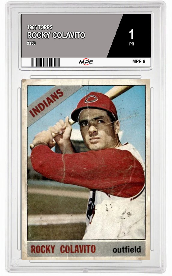 1966 TOPPS #150 ROCKY COLAVITO MPE 1 PR — graded card auctioned from the MPE vault