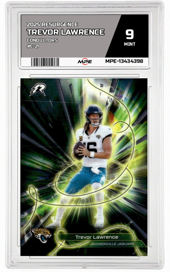2025 RESURGENCE CONDUCTORS #C-21 TREVOR LAWRENCE MPE 9 MINT — graded card auctioned from the MPE vault