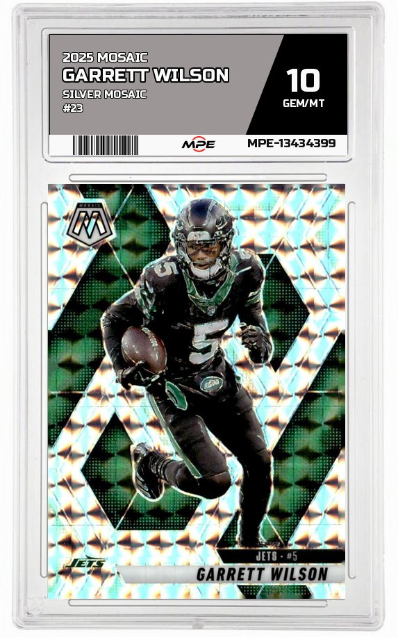 2025 MOSAIC SILVER MOSAIC #23 GARRETT WILSON MPE 10 GEM/MT — graded card auctioned from the MPE vault