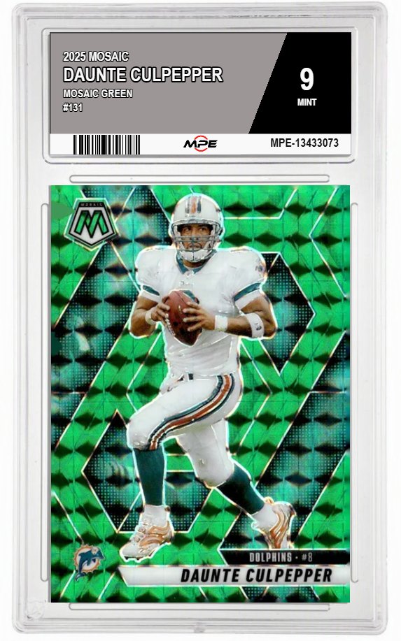 2025 MOSAIC MOSAIC GREEN #131 DAUNTE CULPEPPER MPE 9 MINT — graded card auctioned from the MPE vault