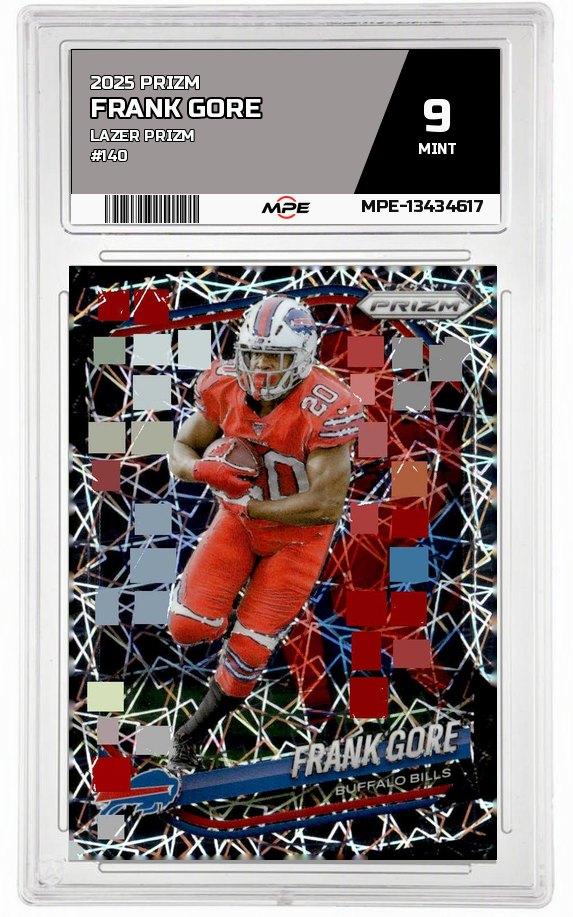 2025 PRIZM LAZER PRIZM #140 FRANK GORE MPE 9 MINT — graded card auctioned from the MPE vault