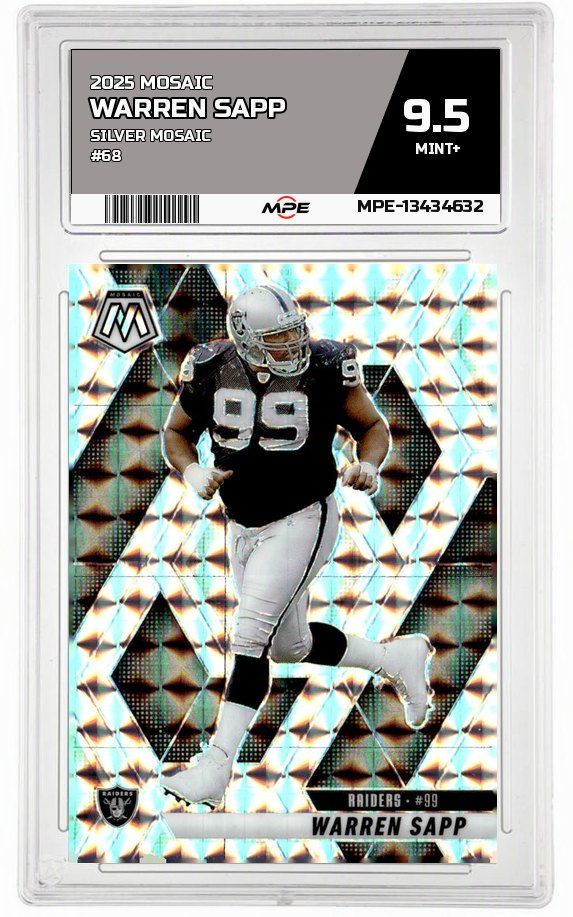2025 MOSAIC SILVER MOSAIC #68 WARREN SAPP MPE 9.5 MINT+ — graded card up for auction